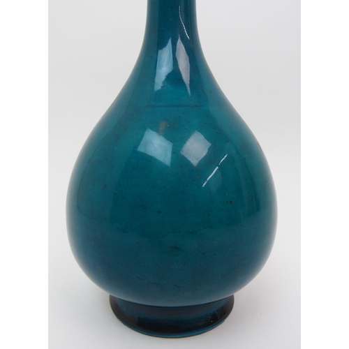 85 - A Chinese turquoise glazed bottle vase