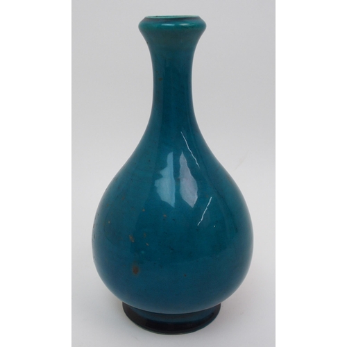 85 - A Chinese turquoise glazed bottle vase