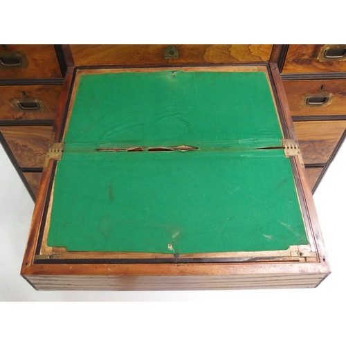 854 - A Victorian camphorwood military campaign chest