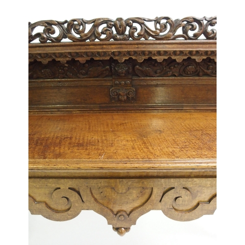 855 - A Victorian oak hall table