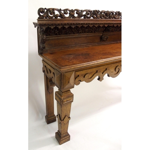 855 - A Victorian oak hall table