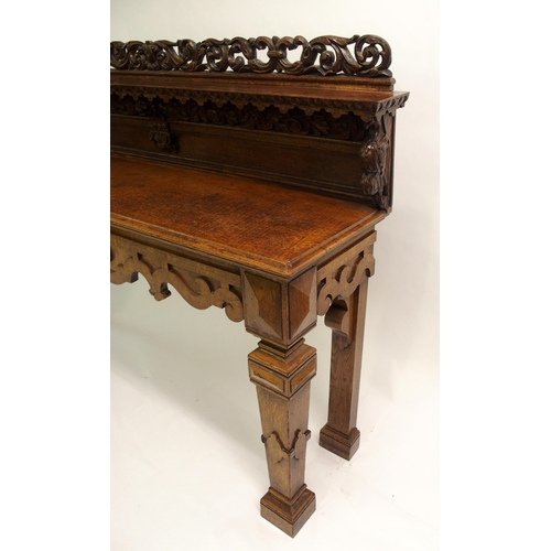 855 - A Victorian oak hall table