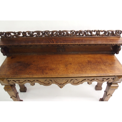 855 - A Victorian oak hall table