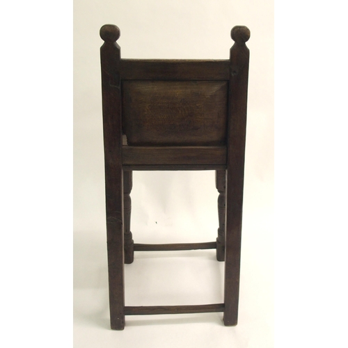 857 - An 18th Century style oak high chair