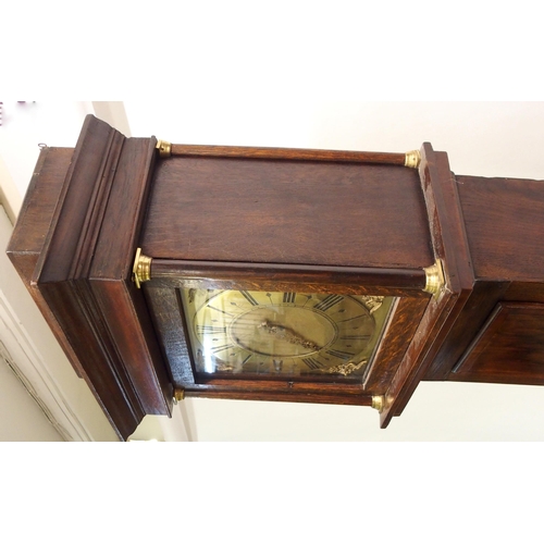 858 - A 19th Century oak longcase clock