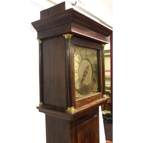 858 - A 19th Century oak longcase clock