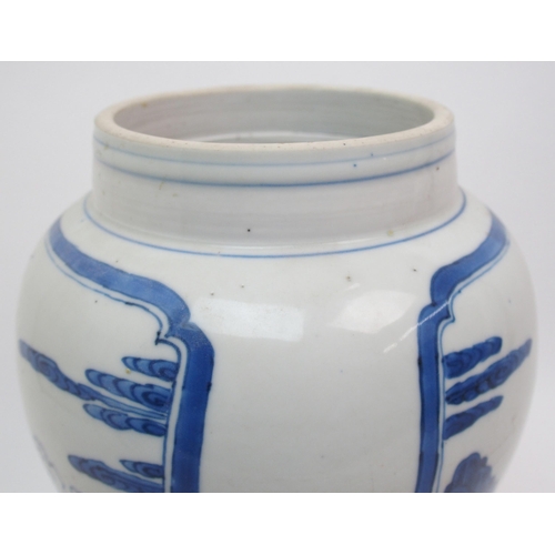 86 - A Chinese blue and white baluster vase