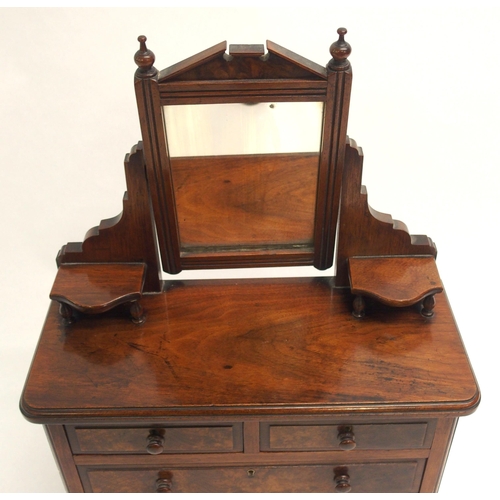 860 - A Victorian walnut apprentice dressing chest