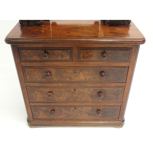 860 - A Victorian walnut apprentice dressing chest