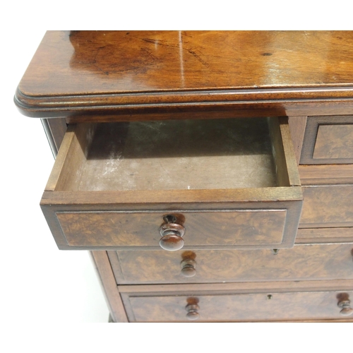 860 - A Victorian walnut apprentice dressing chest