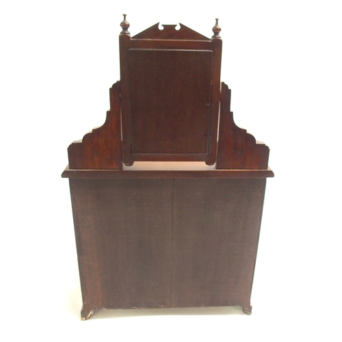 860 - A Victorian walnut apprentice dressing chest