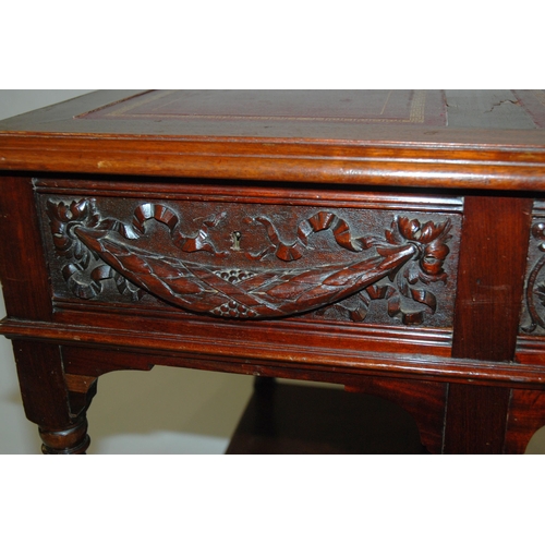 862 - A Victorian mahogany writing desk