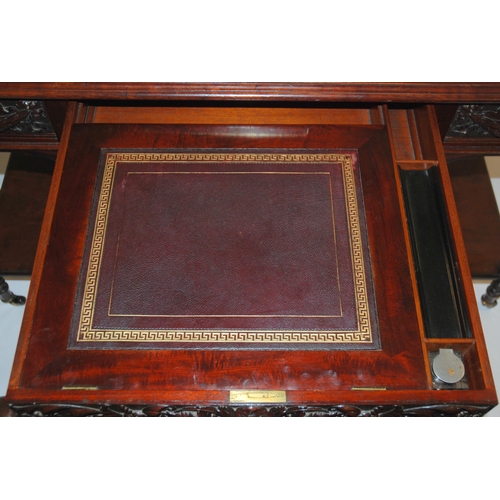 862 - A Victorian mahogany writing desk