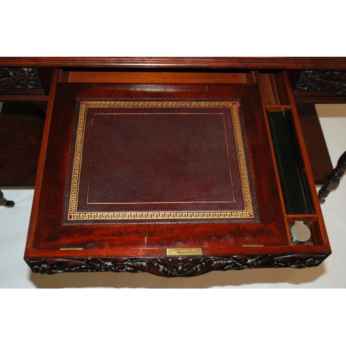 862 - A Victorian mahogany writing desk