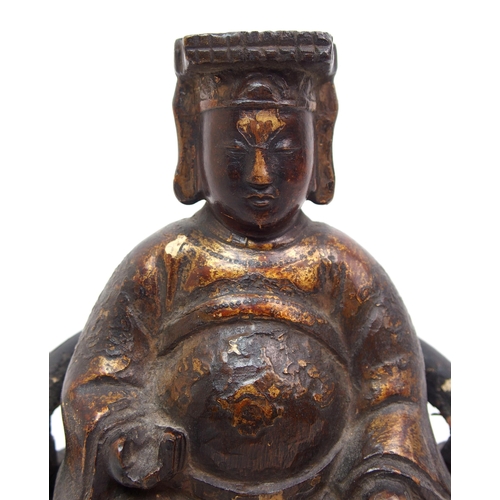 87 - A Chinese gilt and lacquered figure of an official