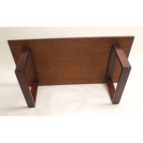 901 - A 20th Century rosewood checkerboard coffee table in the style of France & Co