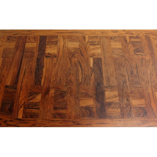 901 - A 20th Century rosewood checkerboard coffee table in the style of France & Co