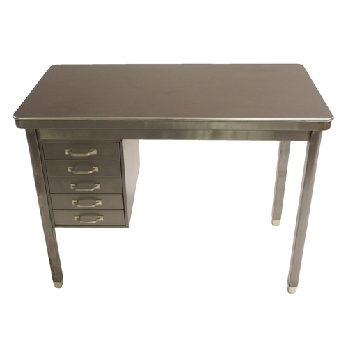 903 - A 20th Century steel industrial office desk