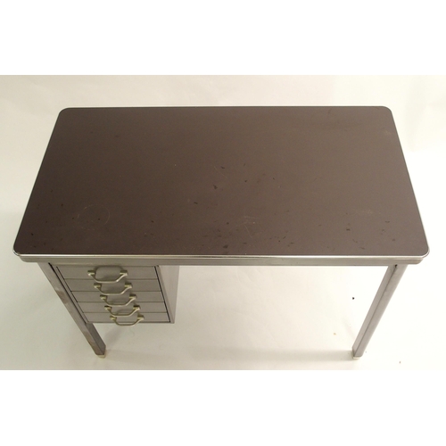 903 - A 20th Century steel industrial office desk