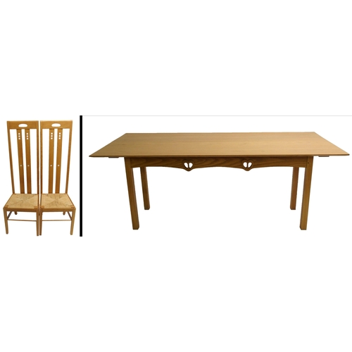 906 - A late 20th Century ash dining table by Mackintosh Cabinet Makers  Glasgow