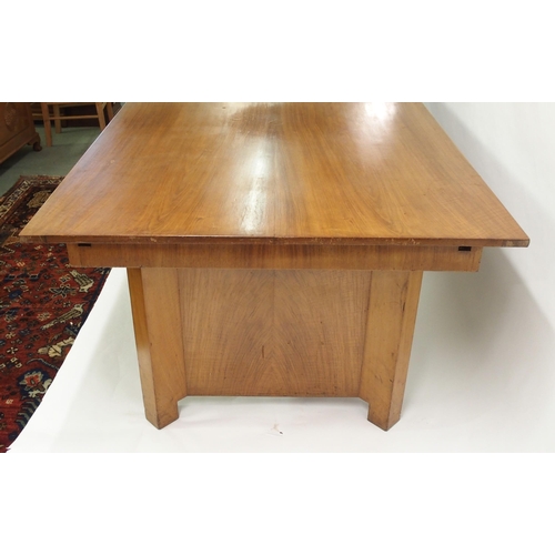 907 - An Art Deco walnut dining suite