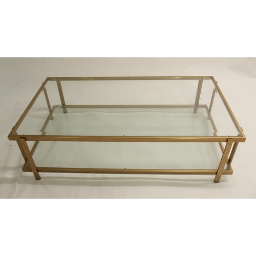 916 - A 1970's 23ct gold plated coffee table