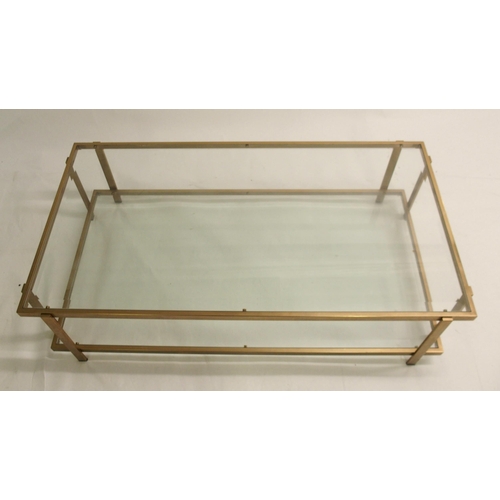 916 - A 1970's 23ct gold plated coffee table