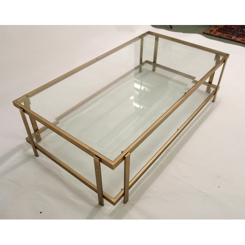 916 - A 1970's 23ct gold plated coffee table