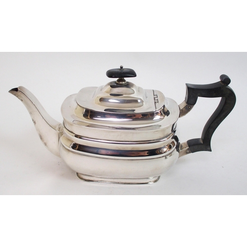 143 - A four piece silver tea service