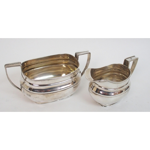 143 - A four piece silver tea service