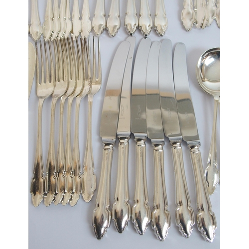 146 - A silver part cutlery set