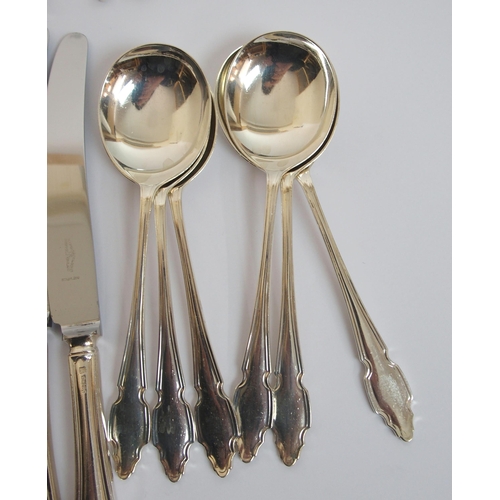 146 - A silver part cutlery set