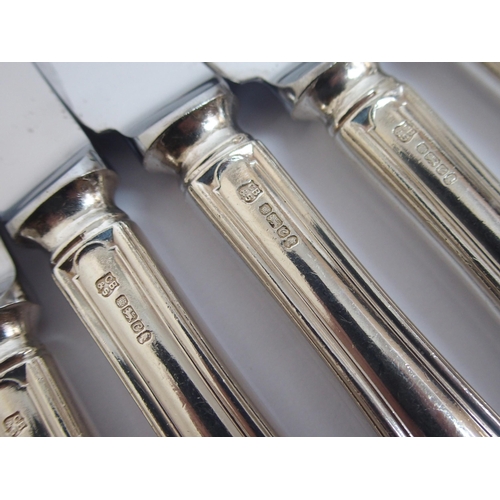 146 - A silver part cutlery set