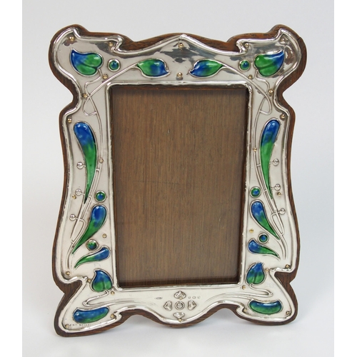 155 - An Art Nouveau silver photo frame