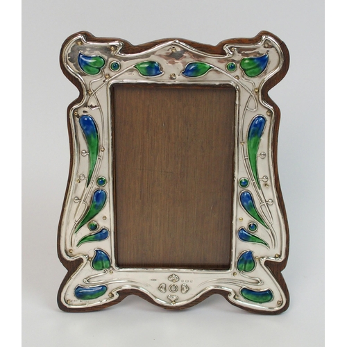 155 - An Art Nouveau silver photo frame