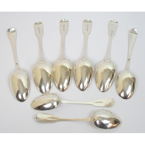 159 - Three early Aberdeen silver provincial table spoons