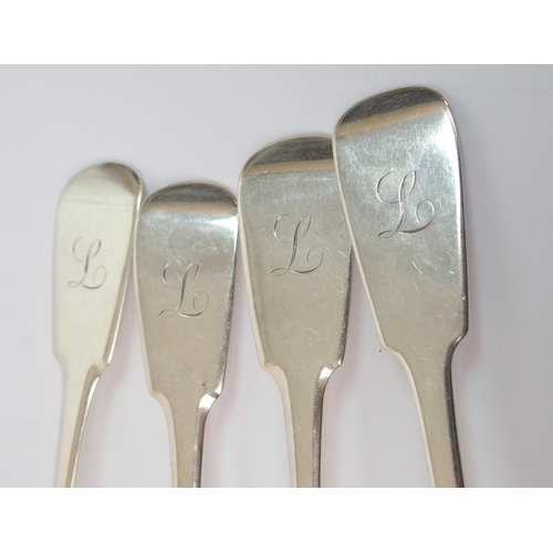 159 - Three early Aberdeen silver provincial table spoons