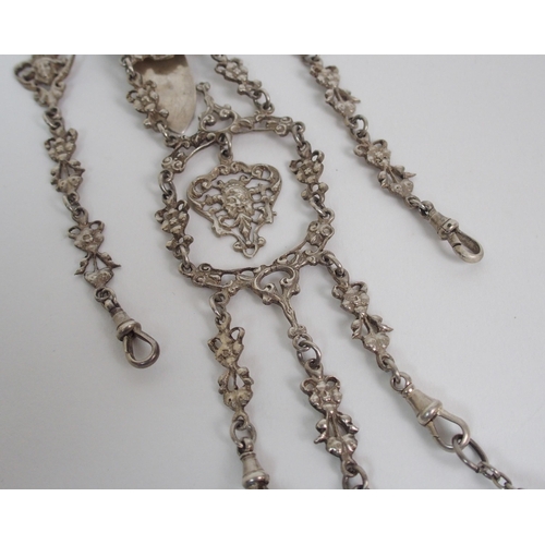 180 - A Victorian silver chatelaine