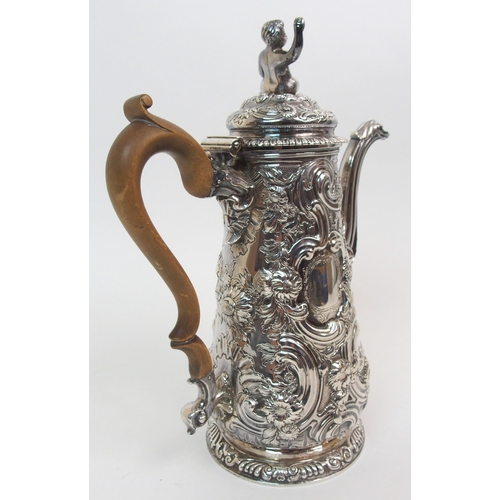 181 - A Victorian EPNS coffee pot