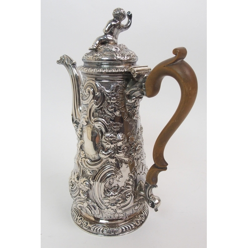 181 - A Victorian EPNS coffee pot