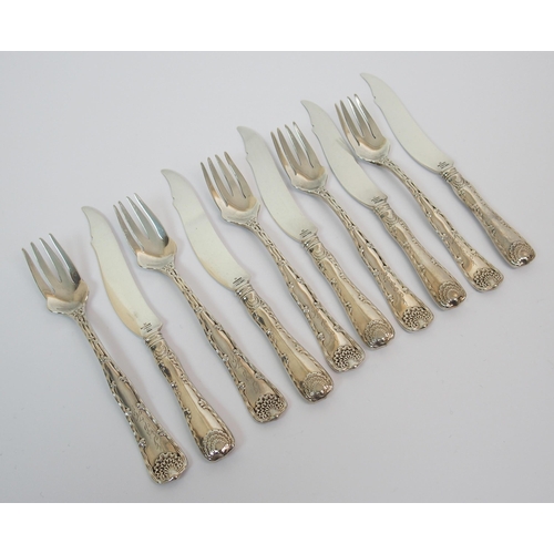 187 - Ten pieces of Tiffany & Co Sterling flatware