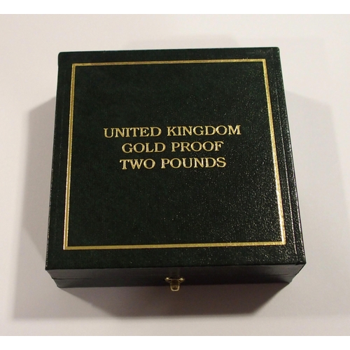 210 - 1996 United Kingdom Gold Proof Two Pound Coin 'A Celebration of Football'