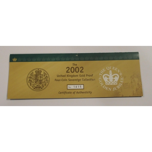 213 - 2002 United Kingdom Queen Elizabeth Golden Jubilee Gold Proof Set