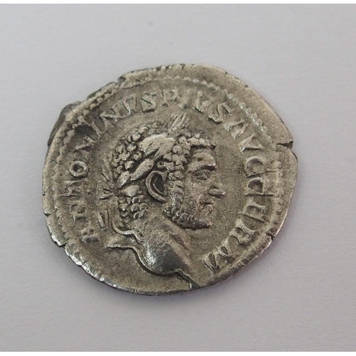 227 - Caracalla 198 - 217AD silver Denarius