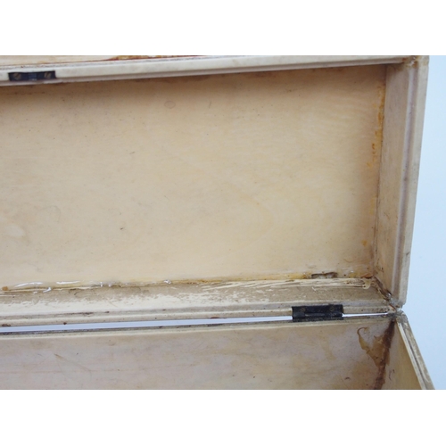29 - A Cantonese ivory rectangular glove box