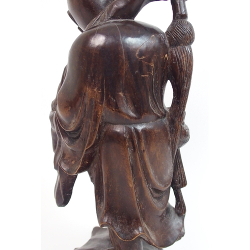 36 - A Chinese hardwood figure