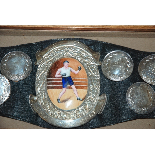 388 - A silver and enamel Reg King Challenge Belt