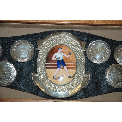 388 - A silver and enamel Reg King Challenge Belt