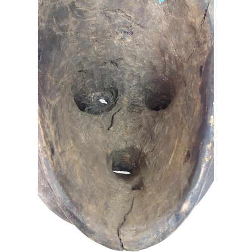 39 - An African painted wood head mask