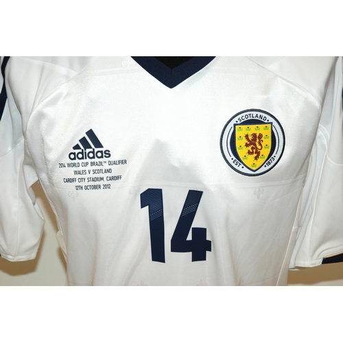 391 - A white Scotland v. Wales International short-sleeved shirt